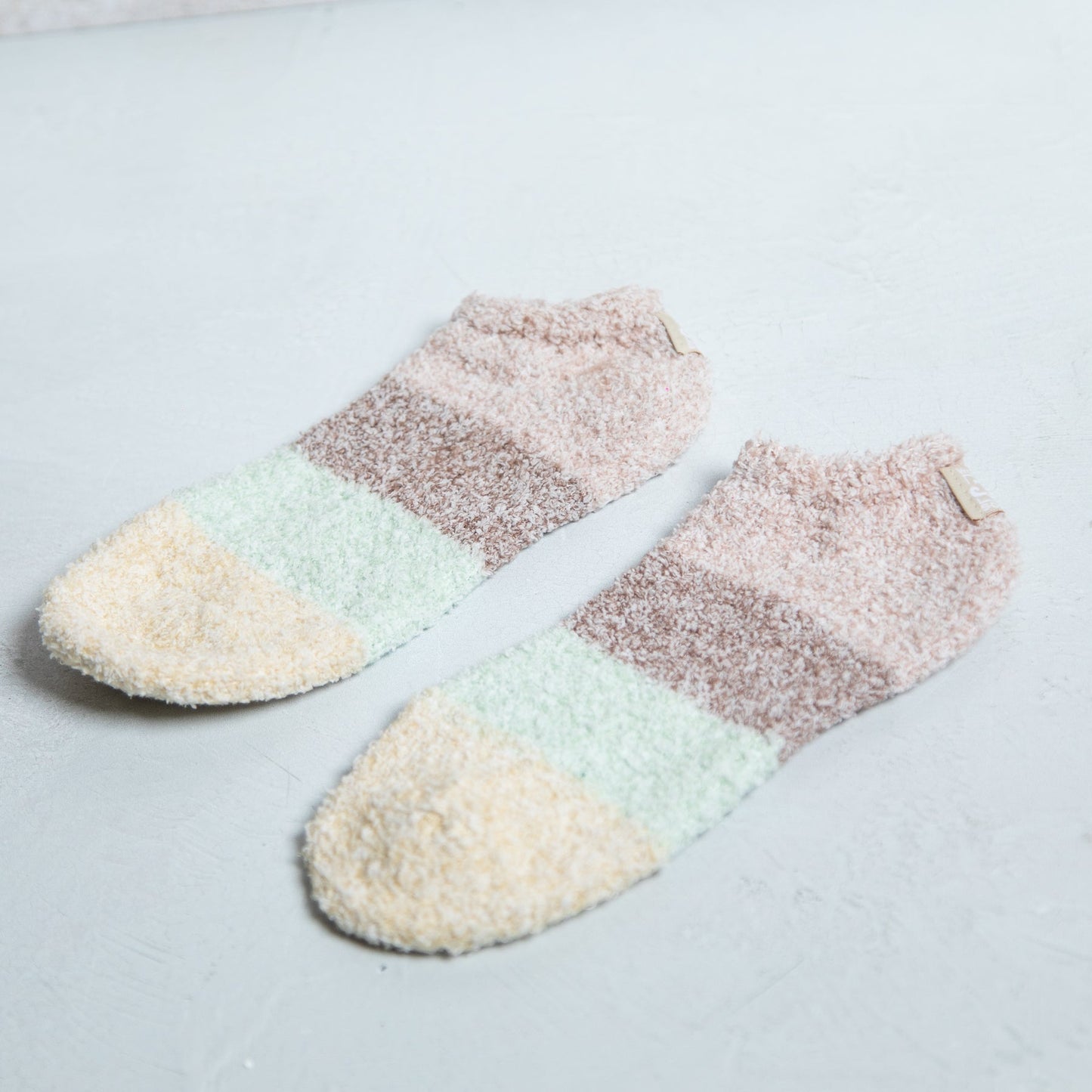 Mint & Yellow Striped Ankle Socks