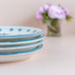 Hand-Painted Floral Stoneware Platter