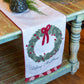 "Merry Christmas" Wreath Table Runner