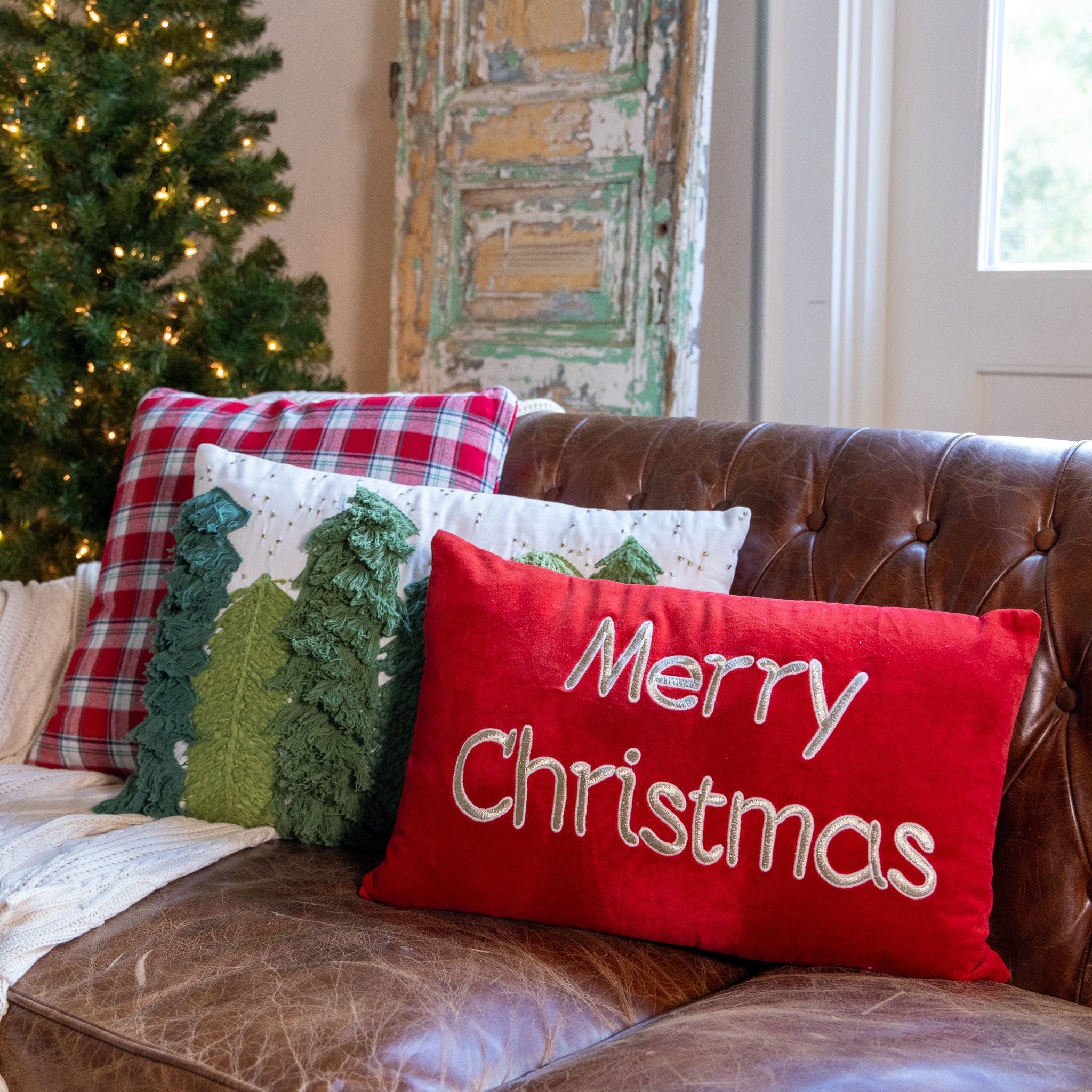 Merry fashion christmas cushion