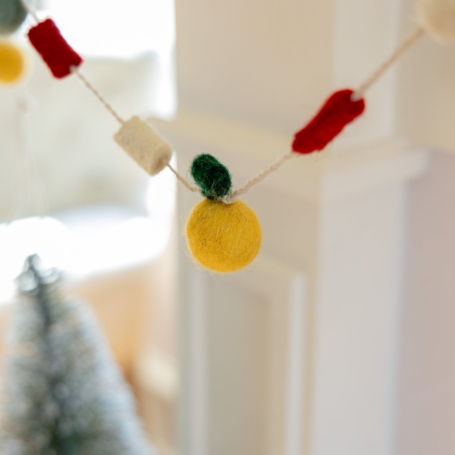 Multi Color Wool Pom Pom Garland