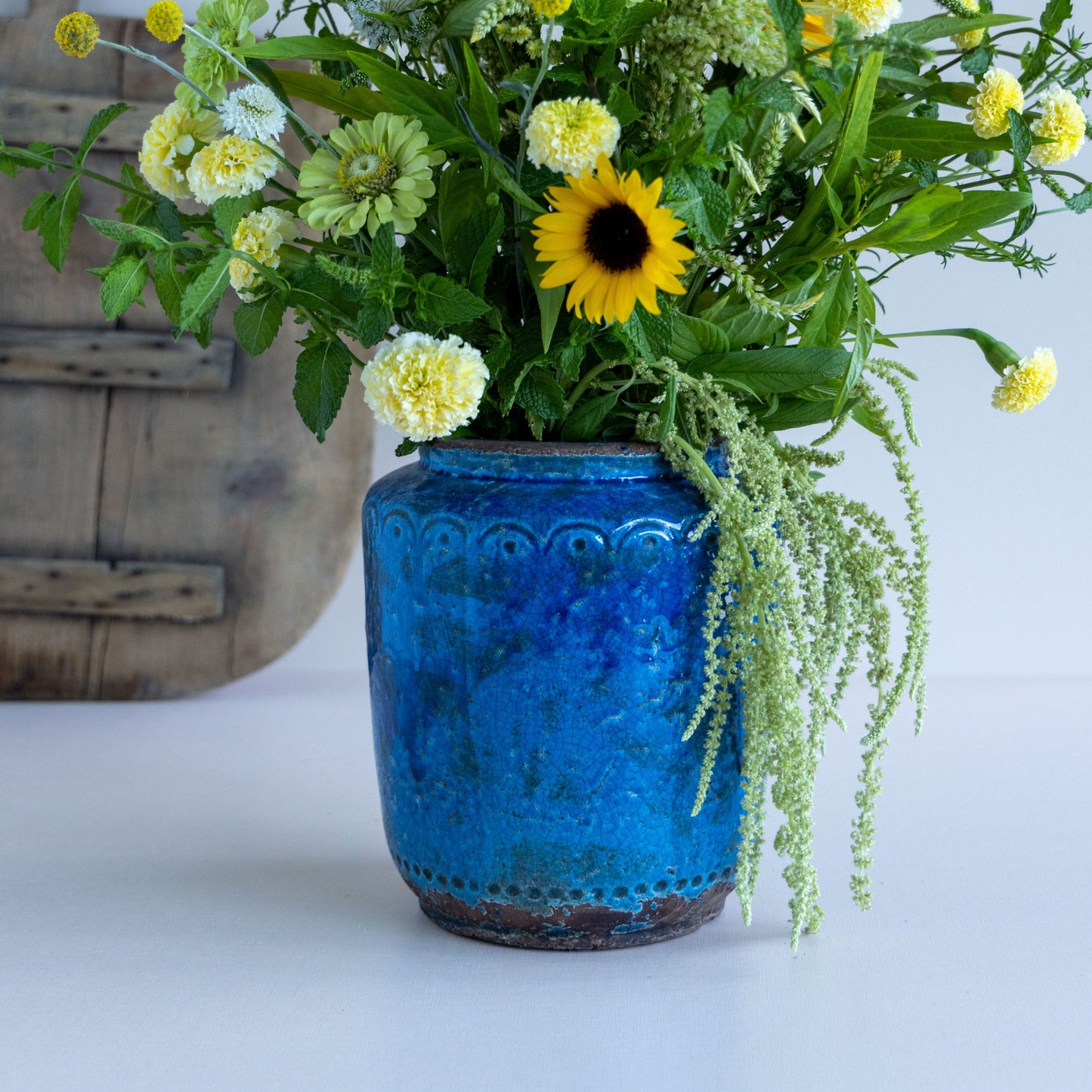 Blue Terracotta Vase