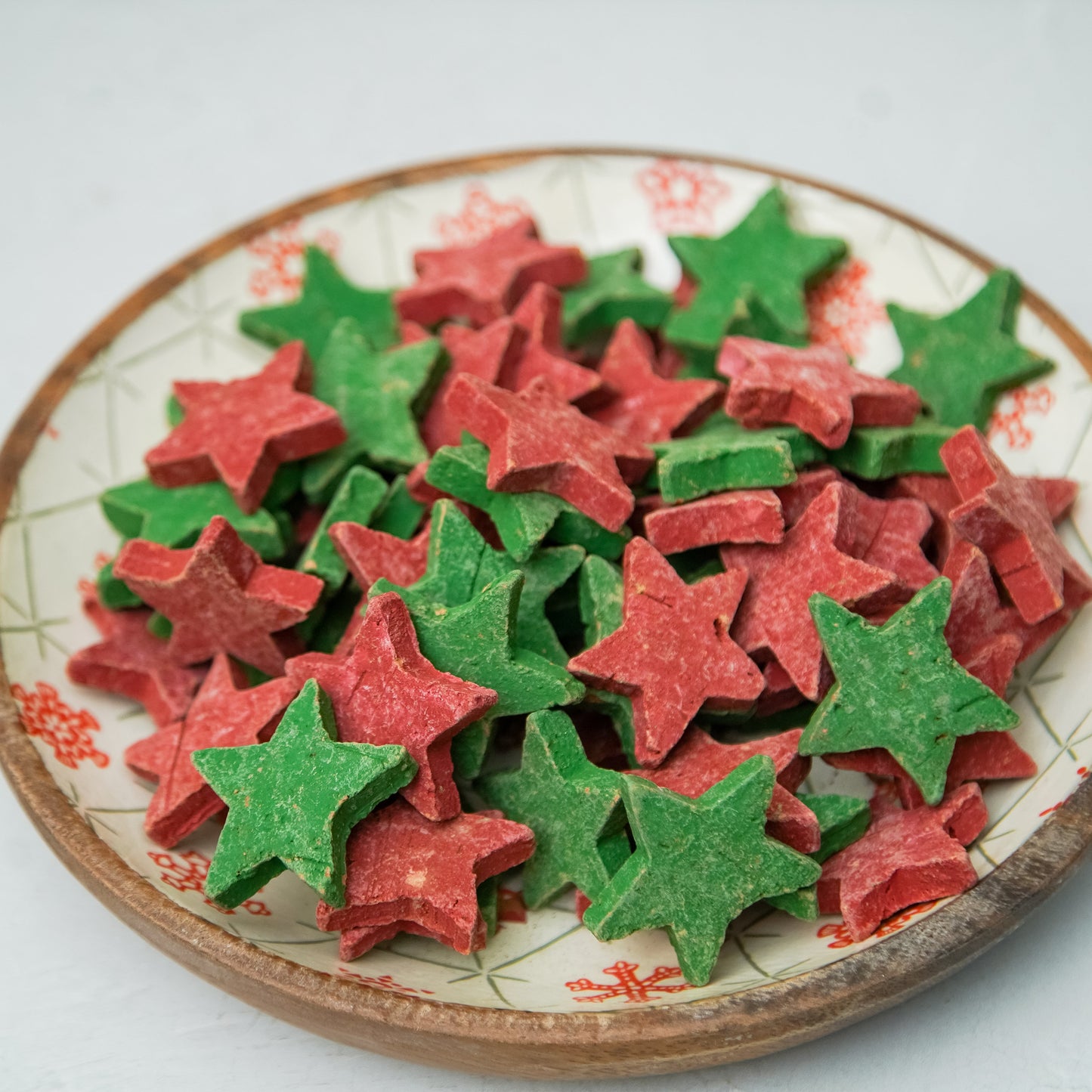 Red and Green Clay Stars