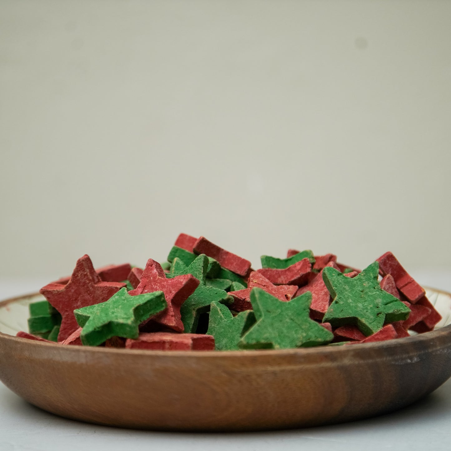 Red and Green Clay Stars