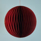 Red Honeycomb Ball Ornament