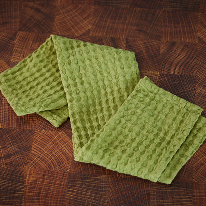 Red and Green Waffle Weave Tea Towels