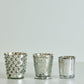 Silver Mercury Glass Votive Holder