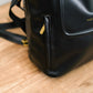 Small Top Zip Leather Backpack