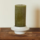 White Stoneware Candle Holder