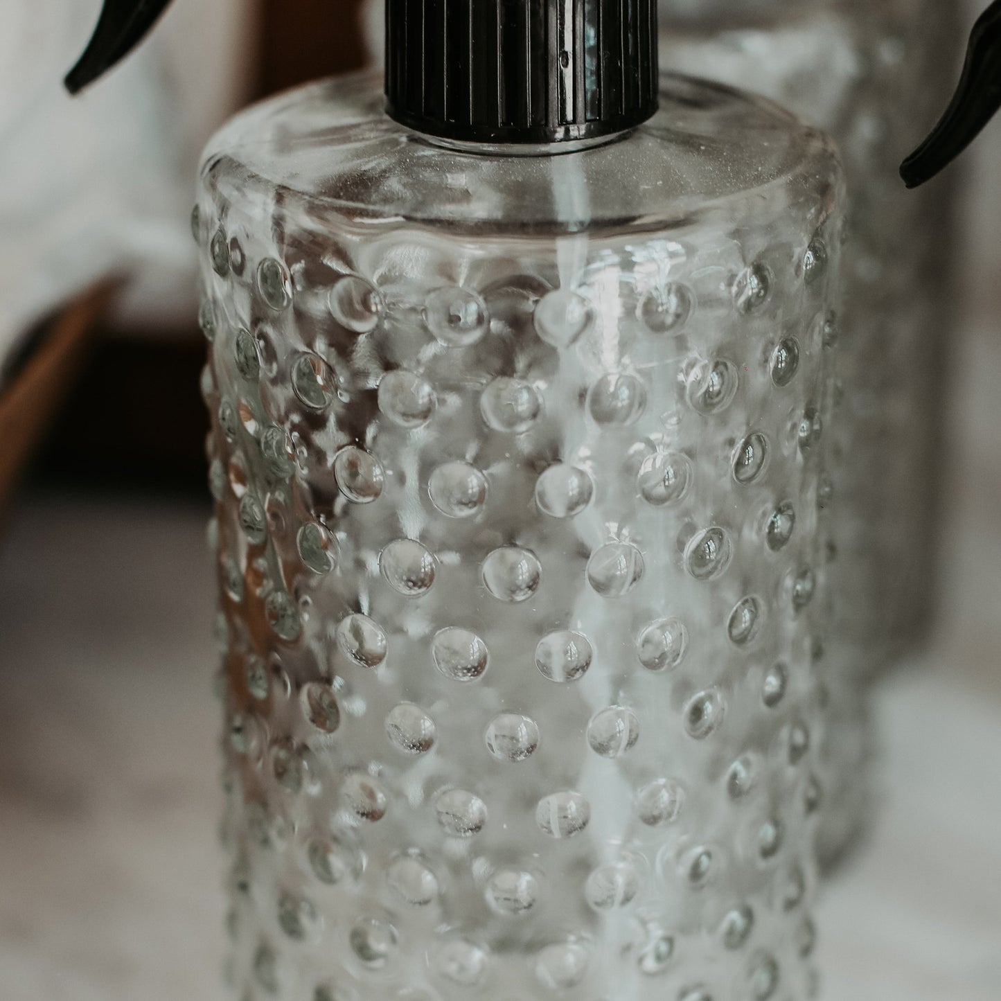 Embossed Glass Spray Bottle