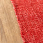 Red Linen Table Runner with Frayed Edges