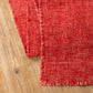 Red Linen Table Runner with Frayed Edges